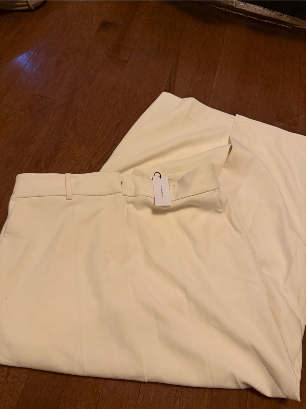 Karen Millen Cream High-Rise maxi business skirt NWT